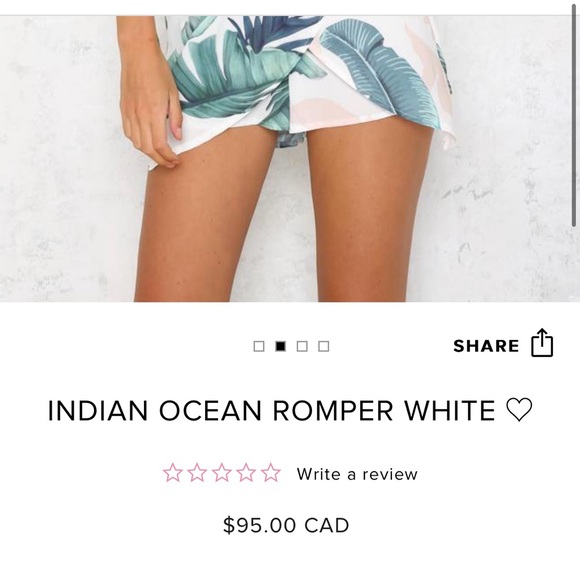 Tropical Print Romper - Picture 4 of 7